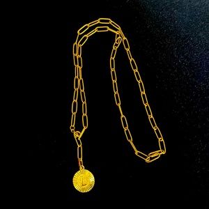 Bracha lariat initial pendant necklace - L